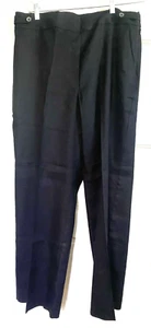 NWT Talbots Women Pants 14P Black 100% Linen Curvy Wide Leg Petite - Picture 1 of 4