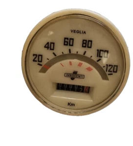 LAMBRETTA LI SERIE 1 & 2 TACHO 0-120KM ITALIENISCHES GEWINDE S2 GRATIS GLÜHBIRNE NEU - Bild 1 von 3