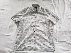 DKNY Hemd Medium weiß grau Camouflage Camouflage Knopfleiste  - Bild 1 von 9