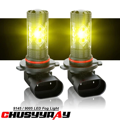 2X LED Fog Light Bulbs Yellow 4500K For Chrysler Voyager 2001 2002 2003 - Image 1 of 4