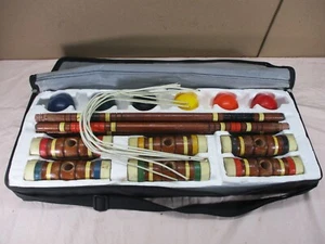 SPORTCRAFT 6-Player Wooden Croquet Set in Zipper Travel Bag *READY TO PLAY* - Picture 1 of 11