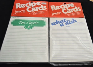 24 De colección 5 X 6 pulgadas Tarjetas de Recetas Plegables Años 70 Diseño Jeremy QUÉ PLATO BUEN APETITO - Imagen 1 de 5