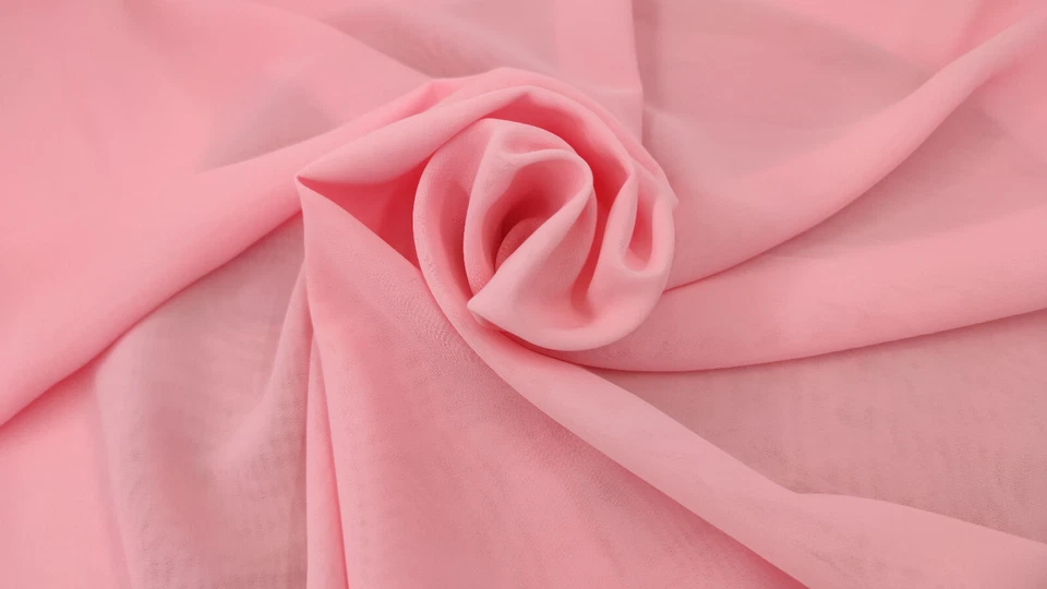 Chiffon Rosa Stoff -Kollektion Meterware 150cm .br Dekoration Bekleidung - Bild 1 von 1