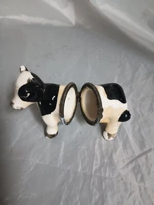 Vintage Dairy Farmer Sweet Cow Cattle Hinged Trinket Box Ring - Picture 1 of 6