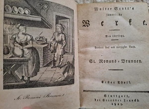 WALTER SCOTT * St. Ronans-Brunnen (Teil 1-6) * Stuttgart/Franckh 1829 * gebunden - Bild 1 von 9