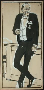 Karl Friedrich Bell (1877 Wien - 1958 ebd.) Herr mit Monokel. - Bild 1 von 12