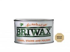 Medium Brown Toluene Free Wax Polish Briwax (P7) 370g Polishes to Natural Sheen