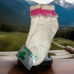 VTG Womens Lace Socks NOS Roll Top 9-11 "Springfoot Springers" Low Cut 80s NOS - Picture 1 of 7