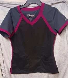 Womens Scrub Top Medium Grey's Anatomy Short Sleeve - Picture 1 of 4
