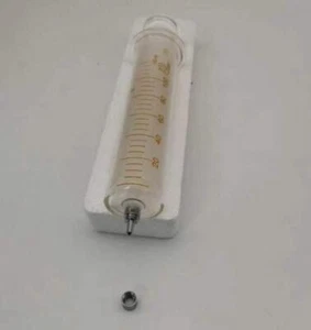 Jeringa de vidrio 100 ml con cerradura Luer de metal / muestra de vidrio calibre j - Imagen 1 de 4