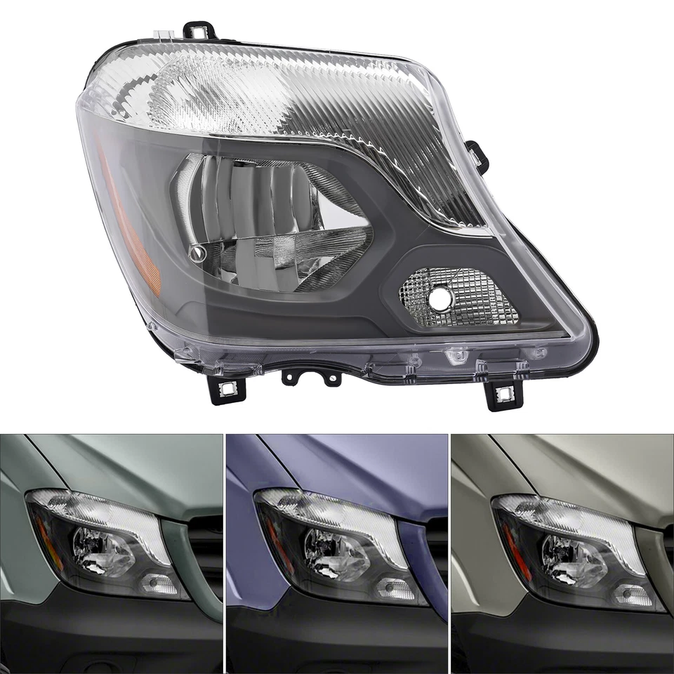 Headlight For 2014-18 Mercedes-Benz Sprinter Halogen Headlamp Passenger Side RH Foto 1 de 4