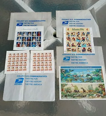 1996 USPS 90 COMMEMORATIVE .32 & .33 POSTAGE STAMP COLLECTION $29.20 FACE VALUE - Image 1 of 4