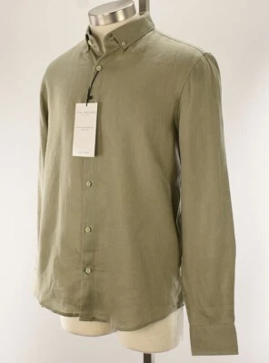 IKE BEHAR Luxe Travel Terrarium Button Front Long Sleeve Linen Shirt MEDIUM NWT - Image 1 of 2