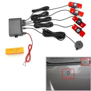KIT 4 SENSORI DI PARCHEGGIO NERO INVISIBILI SENZA BORDO SLIM FILO PARAURTI AUTO - Foto 1 di 9