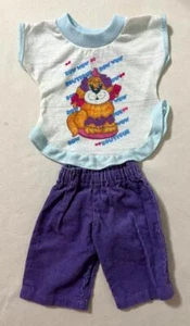 VTG DOLL CLOTHES by SANDI PURPLE CORDUROY PANTS BOW WOW BOUTIQUE DOG TOP 1991 - Picture 1 of 2