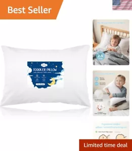 Ergonomic 13x18 Toddler Pillow - Soft & Hypoallergenic for Kids' Comfort - Picture 1 of 10