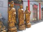 Huge Tibet Buddhist Bronze Three Saints of West Tathagata Guan yin Buddha Set