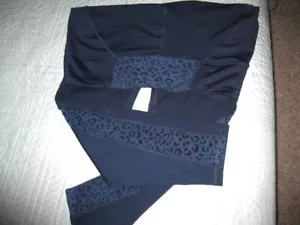 Avia Leggings blau Größe XL 16-18 Schlüsseltasche, beflocktes Design seitlich an den Beinen - Bild 1 von 14