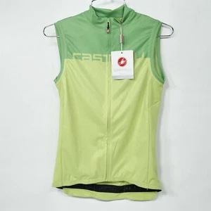 Castelli Velocissima Sleeveless Jersey Top Women's S Full Zip Green Bike - Picture 1 of 2