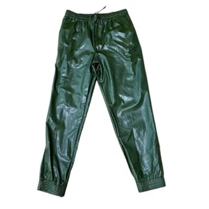 Sans Souci Pantalone Jogger Donna Verde Scuro Conico Caviglia con Cravatte Taglia M Nuovo con etichette - Foto 1 di 8