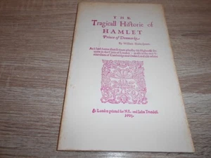 Hamlet. William Shakespeare. First Quarto 1603. Facsimile 1969. Scolar Press - Picture 1 of 5