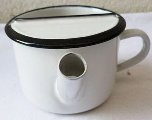 CANARD DE MALADE BIBERON  A POTION EMAILLÉ GRAND MODÈLE MILITARIA ? - Picture 1 of 4