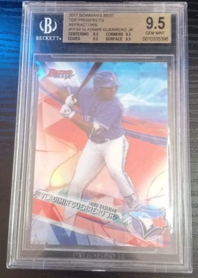 POP 34! BGS 9,5 gema como nueva - 2017 Bowman's Best Refractor Vladimir Guerrero Jr RC! Foto 1 de 4