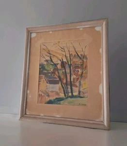 A Ranaivoson (1915-1981) : peintre malgache peinture aquarelle paysage tableau - Imagen 1 de 16