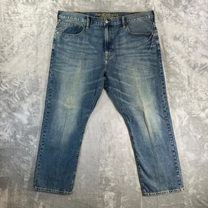 American Eagle Relaxed Straight Jeans Men’s 42x32 Blue Medium Wash Denim - Picture 1 of 7