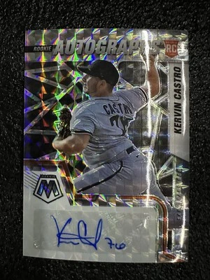 2022 Mosaic Rookie Autographs Kervin Castro Silver Mosaic Rc #ram-kc - Image 1 of 4