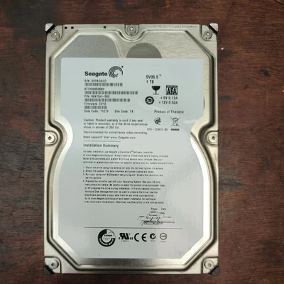 Seagate HDD 1TB ST310005258V 7200RPM SATA 3.5" PC CCTV DVR HDD - Formatted - Image 1 of 3