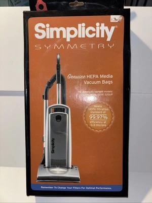 Cinco (5) bolsas de vacío HEPA genuinas Simplicity Symmetry para S20S, S20D, S20P, S20UP Foto 1 de 3