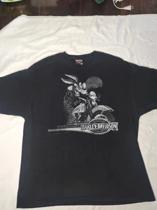 Vintage Harley-Davidson Looney Tunes T-Shirt XL Foghorn Bugs Bunny Taz Daffy F20 - Bild 1 von 6