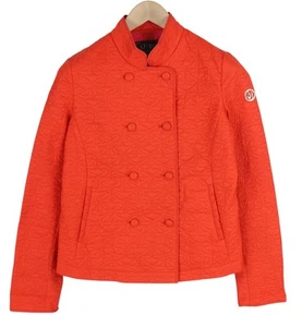 CHAQUETA DE MUJER ARMANI JEANS EU42 Naranja Doble Botón Aislante Acolchada Fina - Imagen 1 de 15