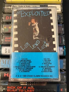 The Exploited *Live, Lewd, Lust *cassette tape *NM *1989 *Grand Slamm *SLAMC7 - Picture 1 of 7
