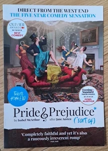 Orgullo y Prejuicio (más o menos) A5 Gatefold Flyer Theatre Royal Windsor febrero 2025 - Imagen 1 de 3