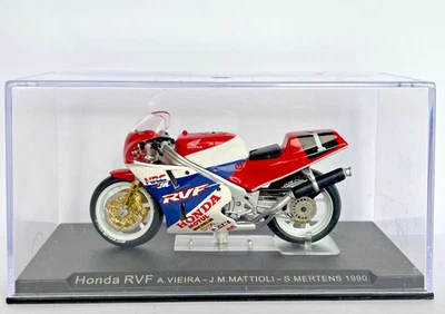 MOTO HONDA RVF A.VIEIRA - JM.MATTIOLI - S.MERTENS #1 1990 1/24 IXO ALTAYA CAJA - Imagen 1 de 4