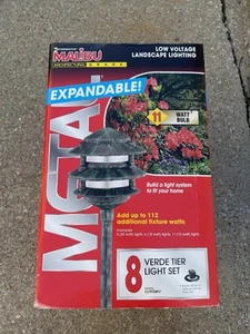Intermatic Malibu Architectural Grade METAL Landscape Lights 8 Tier + Power Pack - Picture 1 of 2