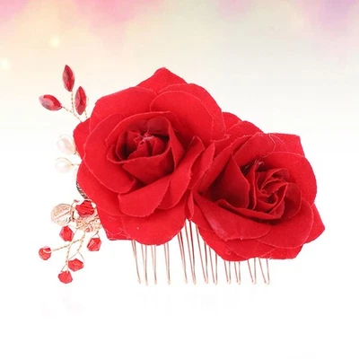  Élégant fleur peigne à cheveux mode coiffure mariage mariée cheveux ornement - Photo 1/4