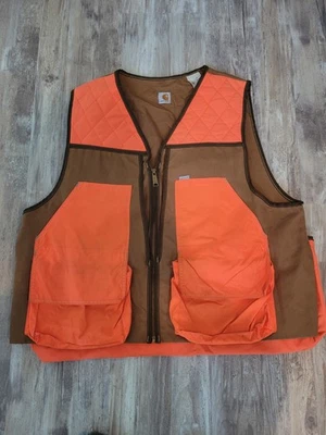 Vintage 80's Carhartt VU250 Small Game Hunting Vest Size 2XL Made In USA - Image 1 of 4