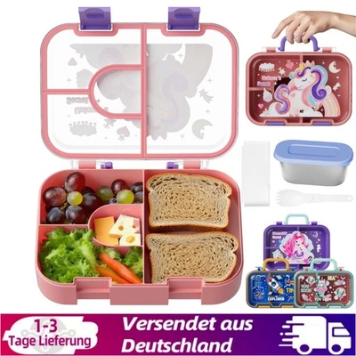 Brotdose Auslaufsicher Kinder mit Fächern Snackbox mit Fächern Kinder Bento Box - Bild 1 von 4