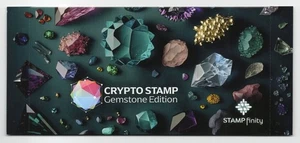 Sample CRYPTOSTAMP NFT Gemstone Edition Gem Topaz Ruby Emerald Sapphire Diamond - Imagen 1 de 2