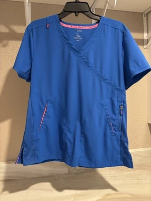 Koi Lite Royal Blue Women’s Philosophy Scrub Top Slim Fit ( #316) – Lg - Image 1 of 4