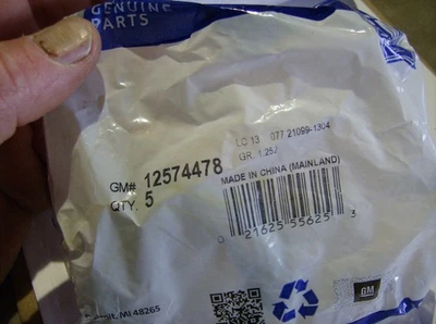 LOTE DE 5 JUNTAS TERMOSTATO GM 12574478 ORIGINALES Foto 1 de 2