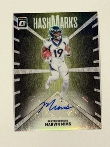 2024 Donruss Optic Hash Marks Marvin Mims Auto Broncos - Bild 1 von 2