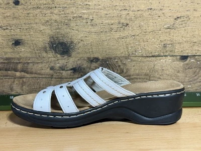 Босоножки EUC Clarks Collection Leisa Field Ultimate Comfort белая кожа размер США 8 - Изображение 1 из 4