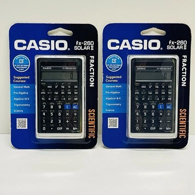 NEW CASIO FX-260 Solar II 2 Calculator Lot Scientific Statistics SAT&AP w/Case - Image 1 of 3