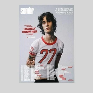 Sombr – USA 2025 Tour Poster, Live Music Concert Art Print for Fans - Picture 1 of 5