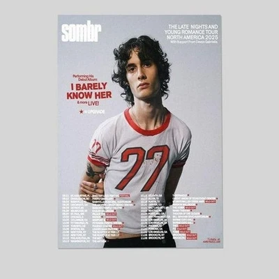 Sombr – USA 2025 Tour Poster, Live Music Concert Art Print for Fans - Image 1 of 4
