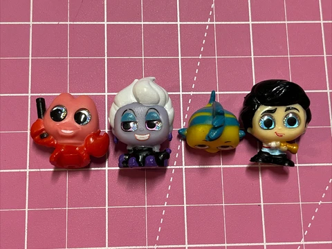 Disney Doorables LOT The Little Mermaid Lot of 4 Ursula Eric Flounder Sebastian Cover